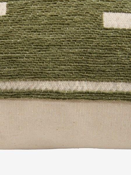 Prydnadskudde KROKUS 40x60 chenille grön/beige