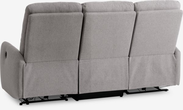 Relaxsofa VONSILD 3-Sitzer elektrisch hellgrau