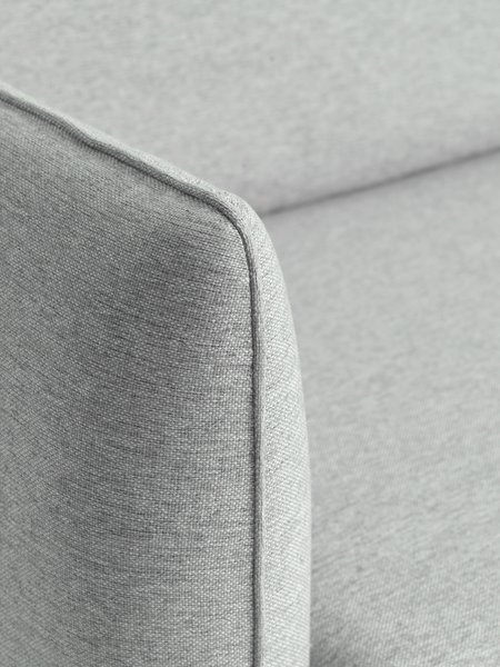 Canapé d'angle AARHUS droite tissu gris clair