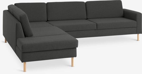 Sofa SVALBARD open-end venstre mørkegrå