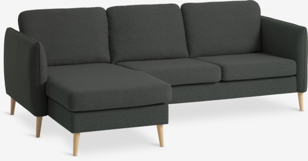 Sofa AARHUS Chaiselongue links dunkelgrau