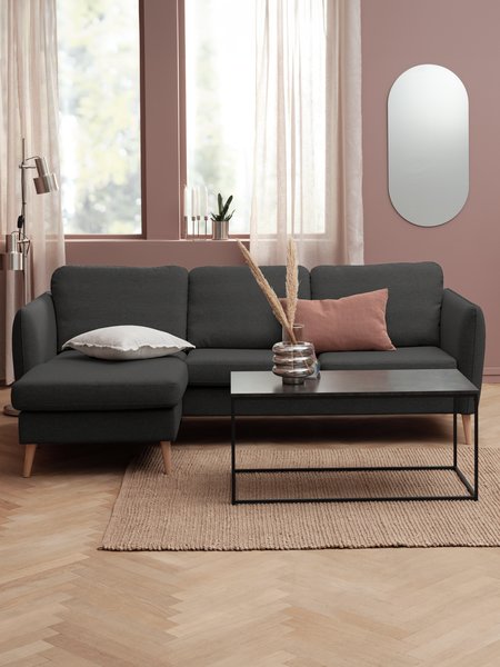 Sofa AARHUS Chaiselongue links dunkelgrau