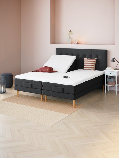 Elevationsseng 90x200cm JOSELVA GE40 grå-40 LATEX