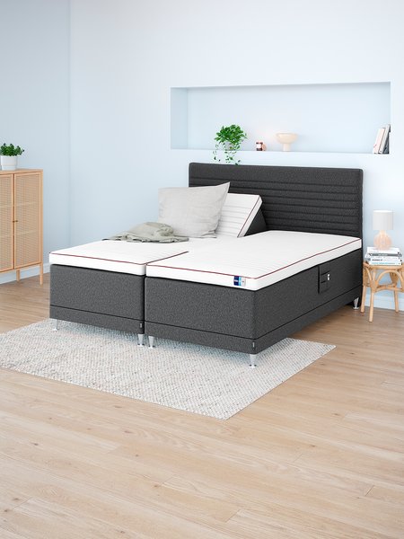 Elektrisch bed 90x200 TEMPRAKON ULA grijs-47