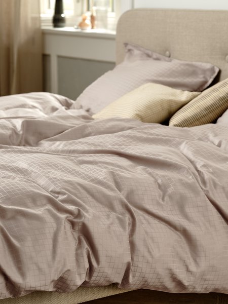 Sateen duvet cover set INGEBORG King sand