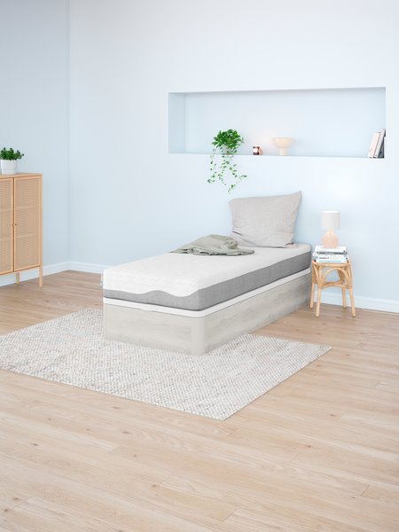 Canapé 90x200cm SKJELA GA45 gris claro DREAMZONE