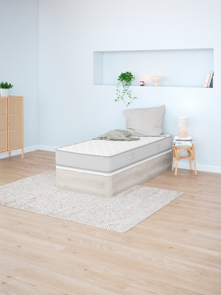 Canapé 90x200cm SKJELA GA45 gris claro DREAMZONE