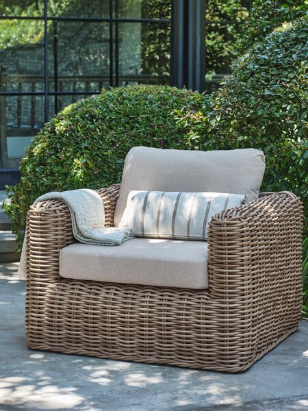 Garden lounge chair EJER quick-dry natural
