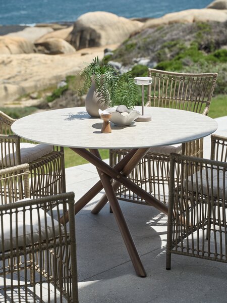 Table de jardin SANDVIG Ø120 beige