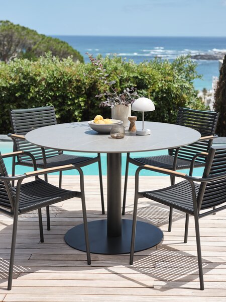 Trädgårdsbord VAMDRUP Ø120 grå