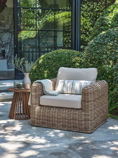Garden lounge chair EJER quick-dry natural
