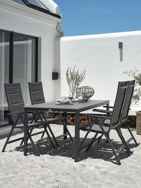 MARIELYST L150 table + 4 MYSEN chaises gris