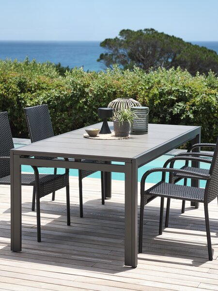 Garden table GEDMOSE W95xL179/268 grey