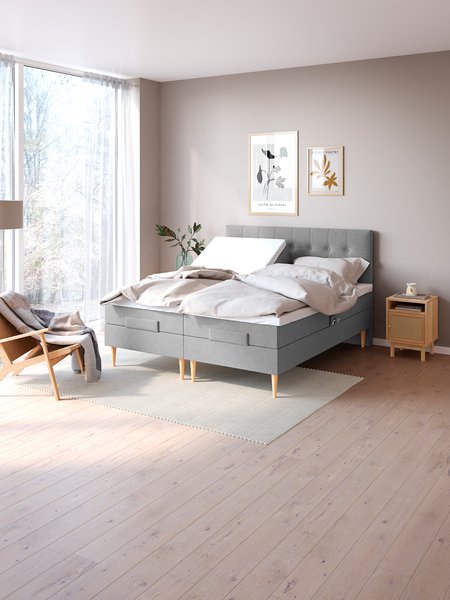 Elevationsseng 180x200cm TONDRA GE45 grå-23 DREAMZONE