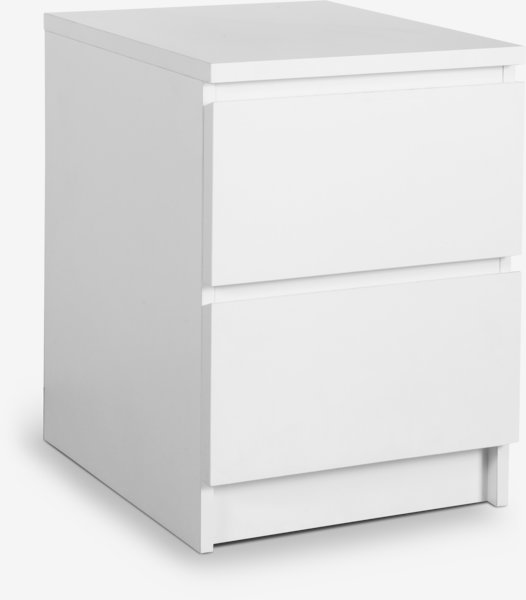 Bedside table LIMFJORDEN 2 drawers white