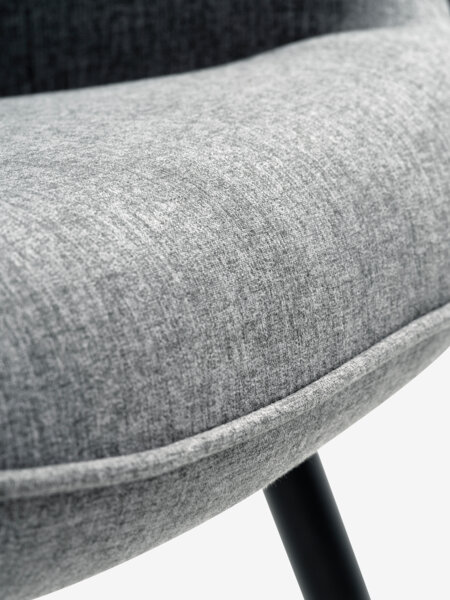 Poltrona ULDUM tessuto grigio/nero
