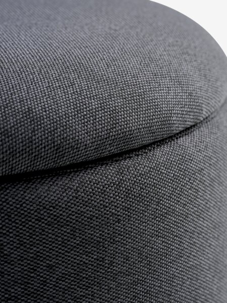 Pouffe GISLEV D36 with storage asphalt fabric