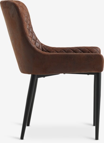 Sedia PEBRINGE marrone antico/nero