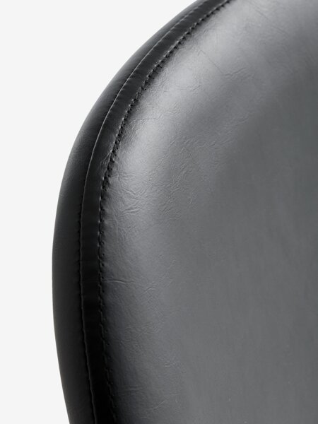 Silla de comedor JONSTRUP polipiel negro/color roble