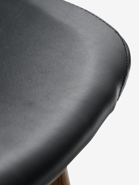 Silla de comedor JONSTRUP polipiel negro/color roble