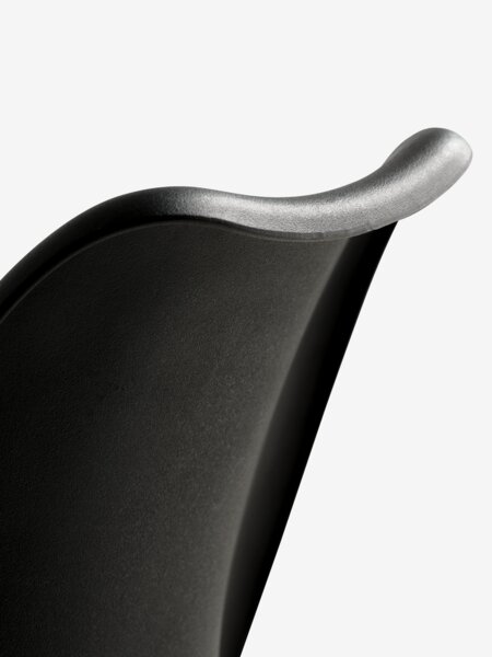 Dining chair KLARUP black faux leather/black
