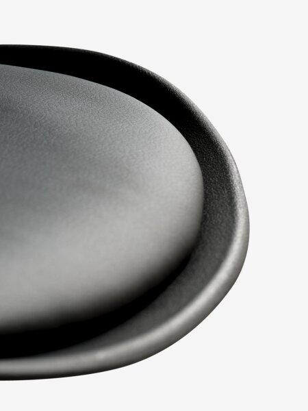 Dining chair KLARUP black faux leather/black