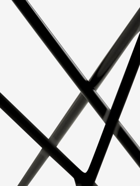 Dining chair KLARUP black faux leather/black