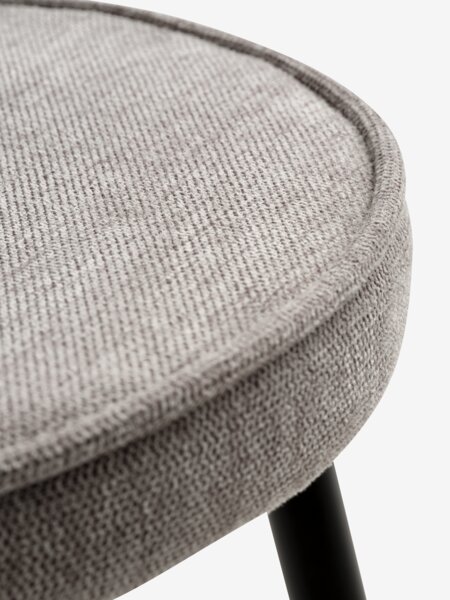 JEGIND L130 natural oak/black + 4 RISSKOV light grey
