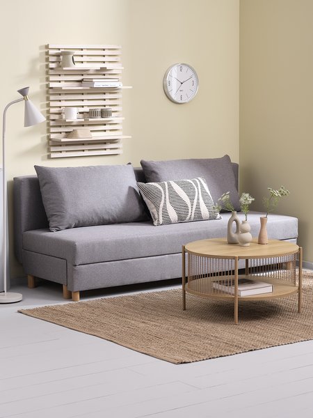 Sofa bed NORSMINDE light grey fabic