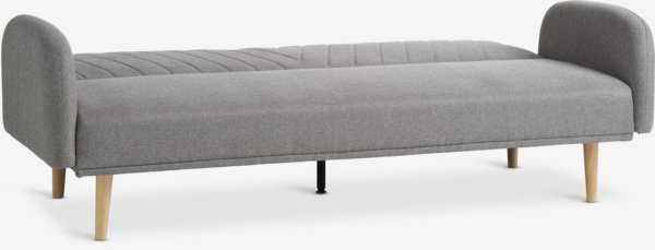 Sofa bed PARADIS light grey fabric/oak colour