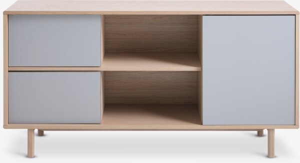 Sideboard EGEBJERG 1 Tür 2 Schubladen grau/eiche