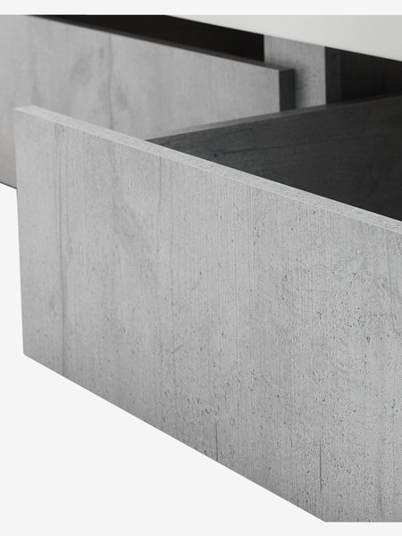 Krevet + prostor za odlaganje BILLUND 90x200 bijela/beton