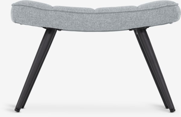 Fußhocker ULDUM grau Stoff /schwarz