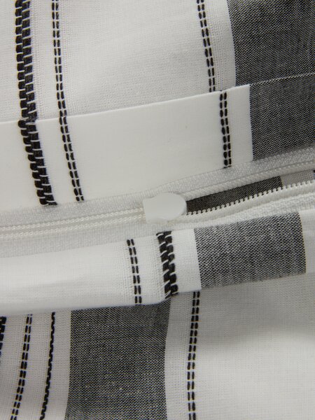 Completo copripiumino IDA Tinto in filo 240x220 bianco/nero