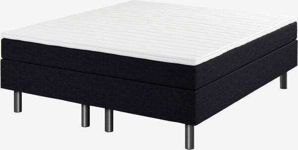 Kontinentalseng 150x200 TYSSA svart-08 Myk PU