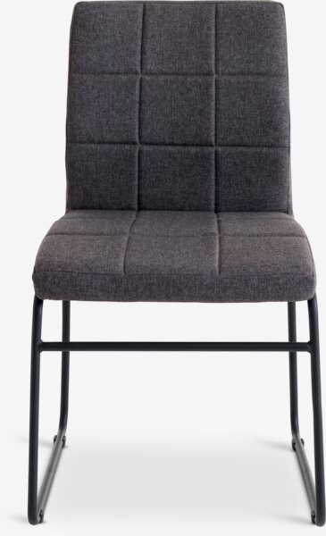 Dining chair HAMMEL grey fabric/black