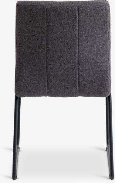 Dining chair HAMMEL grey fabric/black