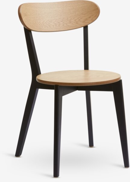 Silla de comedor JEGIND roble/negro