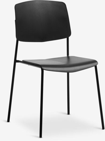 Silla de comedor STABY apilable negro