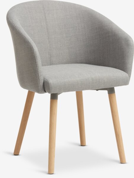 Dining chair KLOSTER light grey/oak