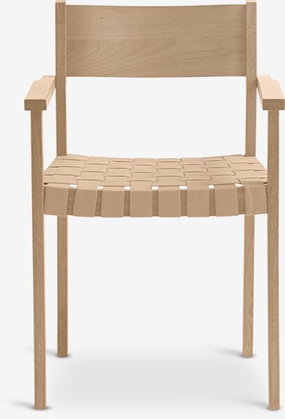 Dining chair VADEHAVET oak/natural