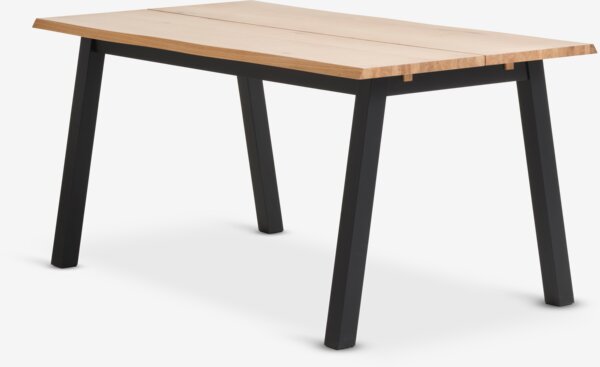 Dining table SKOVLUNDE 90x160 natural oak/black