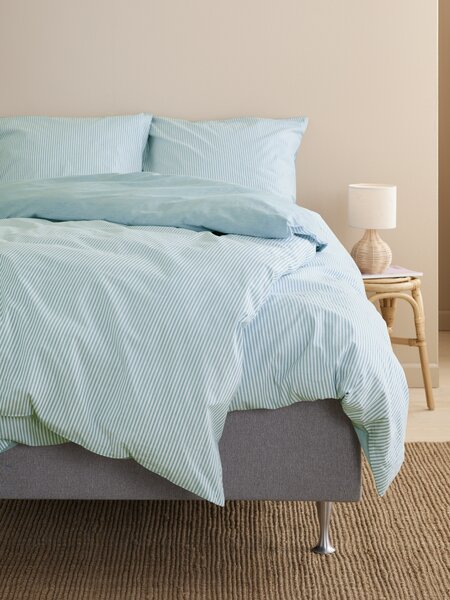 Duvet cover set SHEILA Yarn dyed King blue