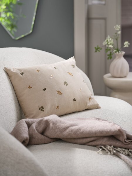 Coussin HORTENCIA 35x50 sable/vert