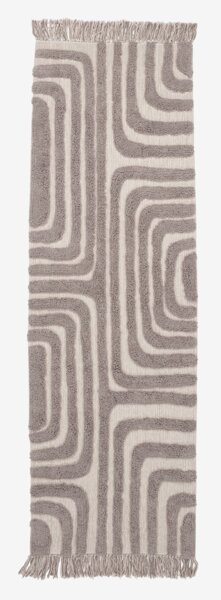 Rug BERGASTER 65x200 warm grey/beige