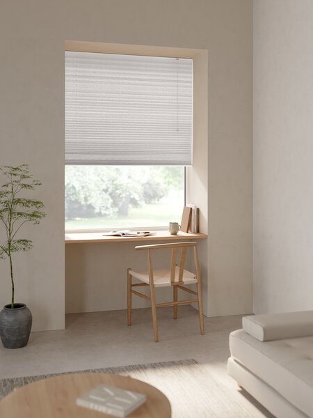 Plisségardin SLOTSHOLMEN 90x210 cm hvid