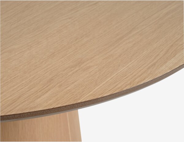 KLIPLEV D120 natural oak + 4 EJSING beige/natural oak
