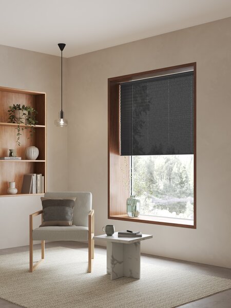 Plisségardin ENDELAVE 90x210cm grå trådløs