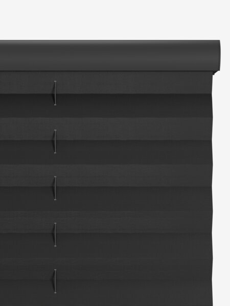 Plisségardin mørklægning ALS 130x160cm sort trådløst