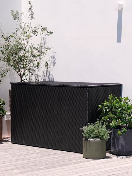 Garden storage box STEINKJER W155xH95xD81 black